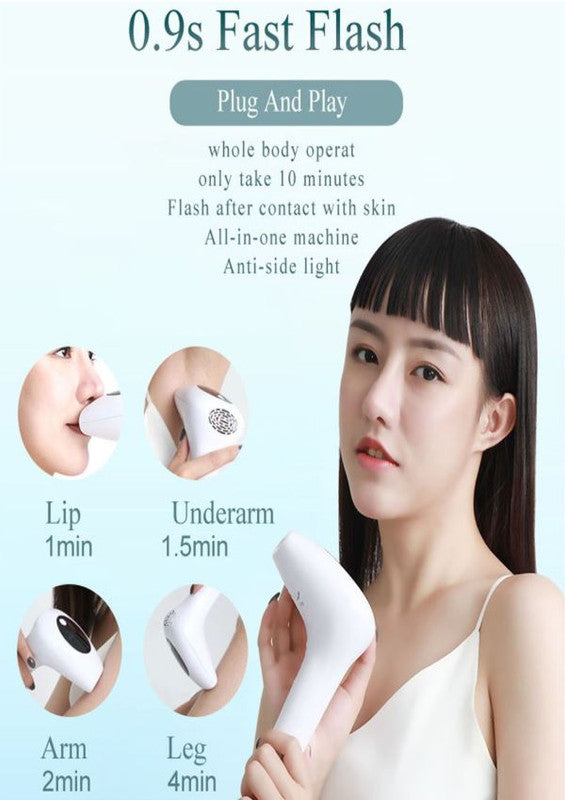 SOLARAE IPL Hair Removal Device for Women & Men 900000 Flash Laser Hair Removal Systems Whole Body Hair Removal Machines for Face Bikini Underarms Legs (White) - Treasure Box Fze LLC