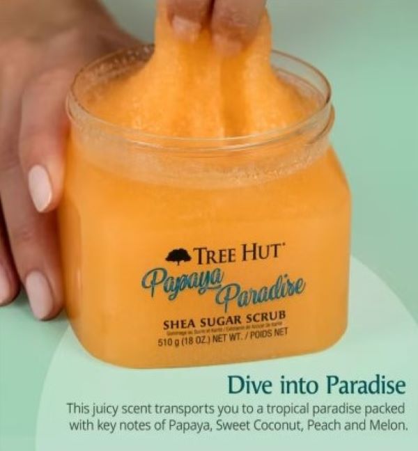 Tree Hut Papaya Paradise Shea Sugar Scrub 510g/18oz - Treasure Box Fze LLC