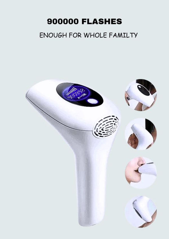 SOLARAE IPL Hair Removal Device for Women & Men 900000 Flash Laser Hair Removal Systems Whole Body Hair Removal Machines for Face Bikini Underarms Legs (White) - Treasure Box Fze LLC