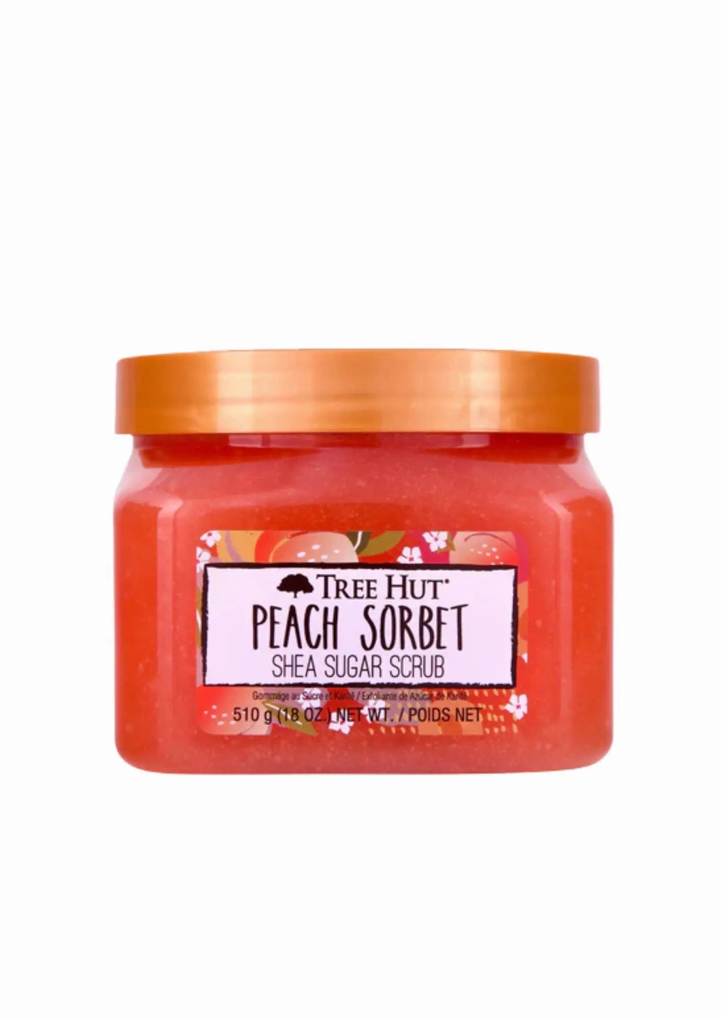 Tree Hut Peach Sorbet Shea Sugar Scrub, 18 oz, Ultra Hydrating and Exfoliating Scrub for Nourishing Essential Body Care Treasure Box Fze LLC