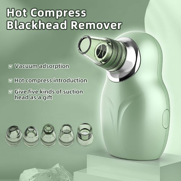 SOLARAE 5 Replaceable Heads Mini Blackhead Remover Vacuum Acne Pore Cleaner with 3 Suction Modes - Treasure Box Fze LLC