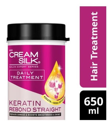 Creamsilk Treatment Keratin Rebond Straight 650ml - Treasure Box Fze LLC