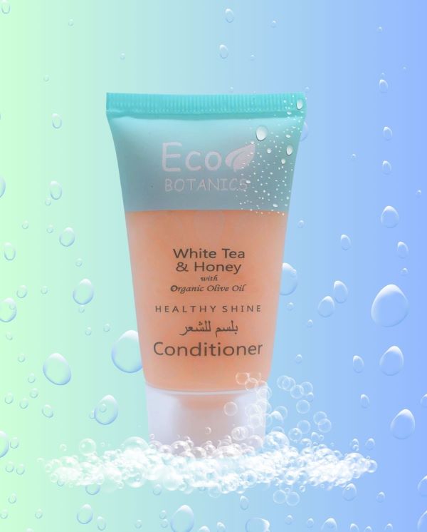 Eco Botanics Bulk Set  Transparent Travel-Size Hotel Conditioner With White tea & Honey Extract 30ml ( Pack of 250 ) - Treasure Box Fze LLC