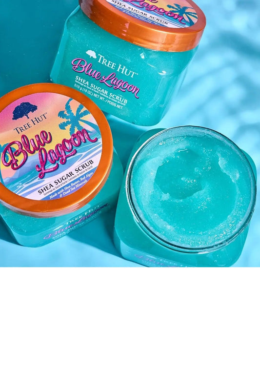 Tree Hut Body Scrub Blue Lagoon with Shea Butter, 18oz Treasure Box Fze LLC