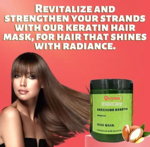 QUYAA MaxCare Brazilian Keratin Hair Mask With Argan Oil 1000g - Treasure Box Fze LLC