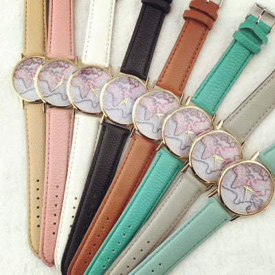 China map watch world map watch student popular belt watch