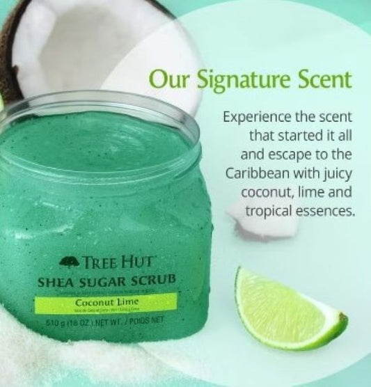 Tree Hut Coconut Lime Shea Sugar Scrub 510g/18oz - Treasure Box Fze LLC