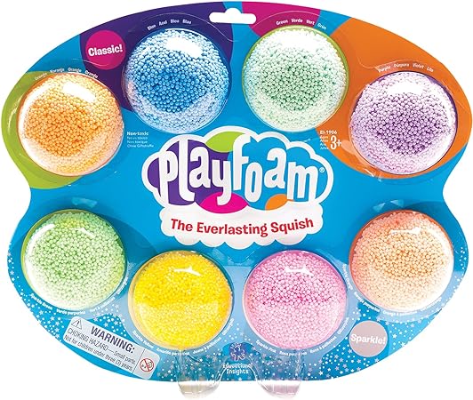 Educational Insights Playfoam Combo 8-Pack: Non-Toxic, Sensory, Shaping Fun, Sensory Bin, Ages 3+ - Treasure Box Fze LLC