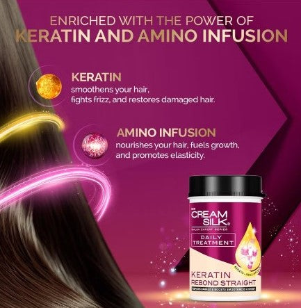 Creamsilk Treatment Keratin Rebond Straight 650ml - Treasure Box Fze LLC