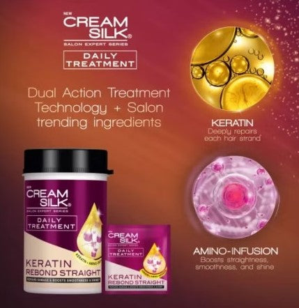 Creamsilk Treatment Keratin Rebond Straight 650ml - Treasure Box Fze LLC