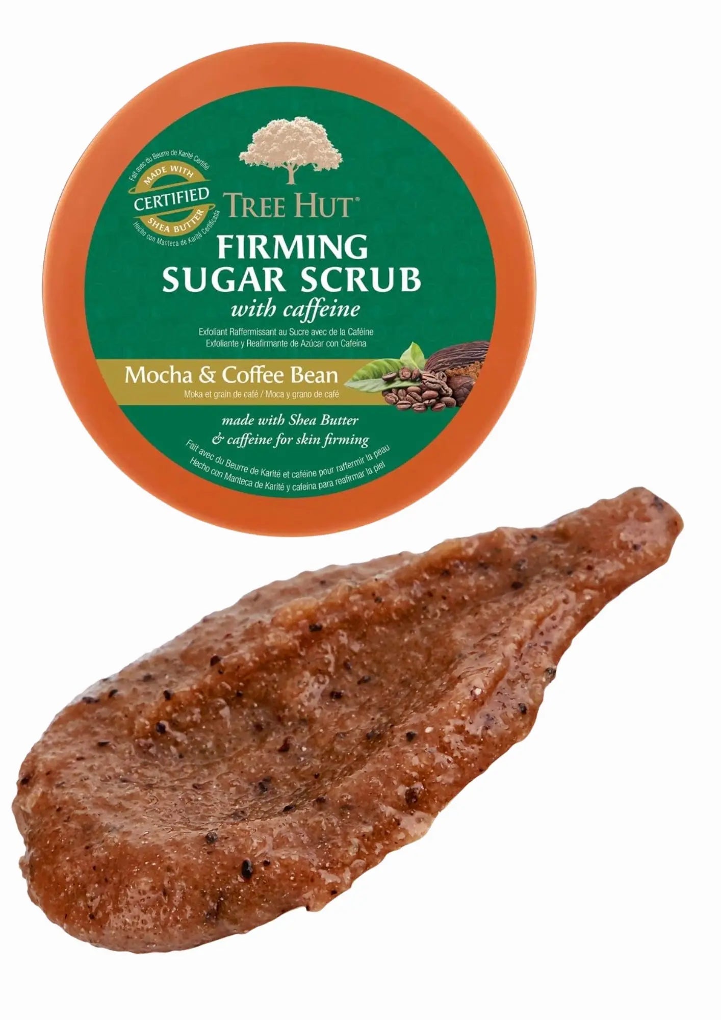 Tree Hut Sugar Scrub Mocha & Coffee Bean, 18oz, Ultra Hydrating and Exfoliating Scrub for Nourishing Essential Body Care Treasure Box Fze LLC