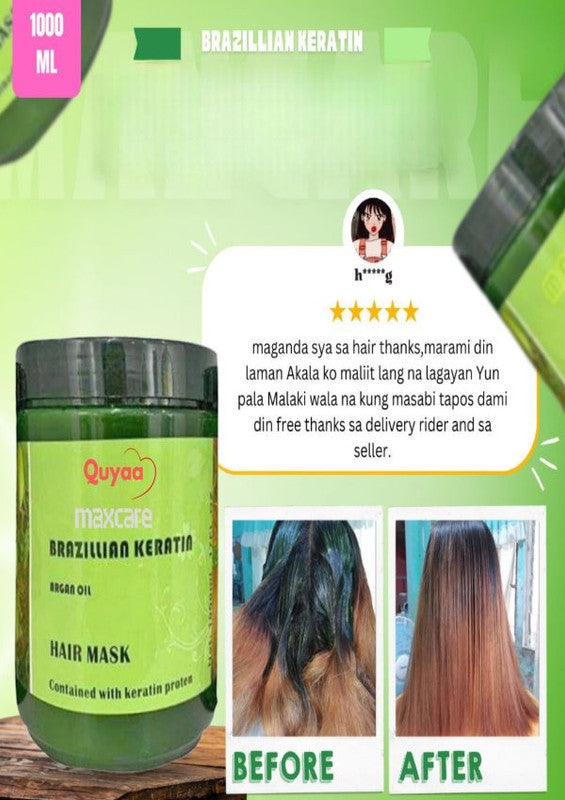 QUYAA MaxCare Brazilian Keratin Hair Mask With Argan Oil 1000g - Treasure Box Fze LLC