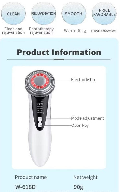 SOLARAE Multifunctional Facial Skin Care Massager Electric Facial Massage Device Clean Face Skin Rejuvenation Lifting - Treasure Box Fze LLC