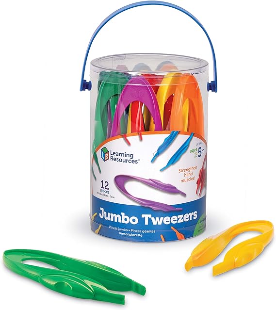 Learning Resources Jumbo Tweezers Sorting & Counting Preschool Science Homeschool Toddler Fine Motor Skill Development Set Of 13 Multi-color standart - Treasure Box Fze LLC