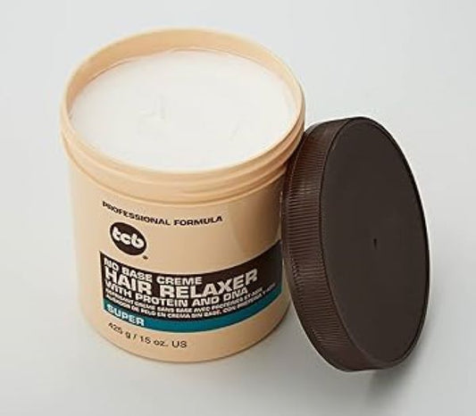 TCB  No Base Creme Hair Relaxer with Protein and DNA Super 15.oz - Treasure Box Fze LLC