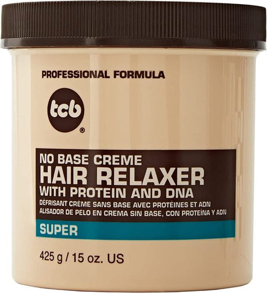 TCB  No Base Creme Hair Relaxer with Protein and DNA Super 15.oz - Treasure Box Fze LLC