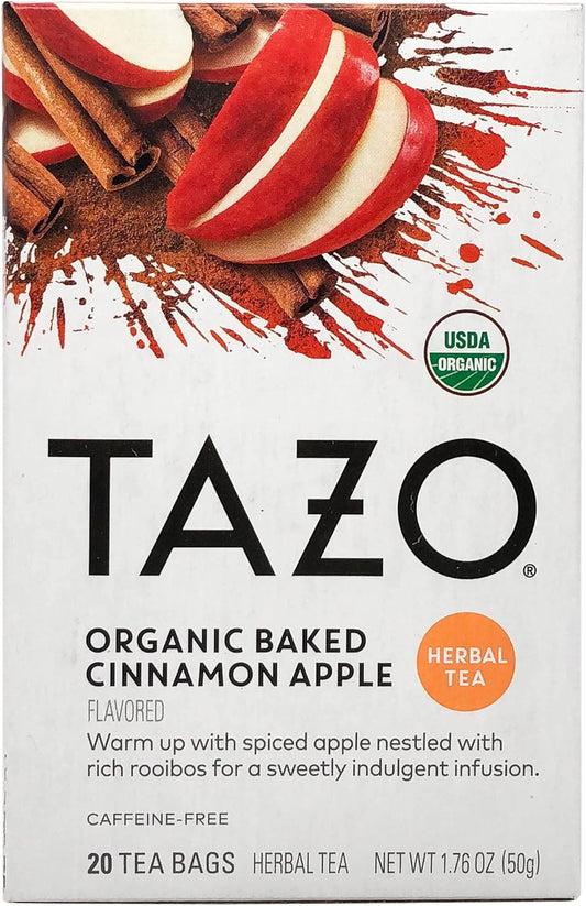 Tazo Organic Baked Cinnamon Apple Tea, 20 ct - Treasure Box Fze LLC