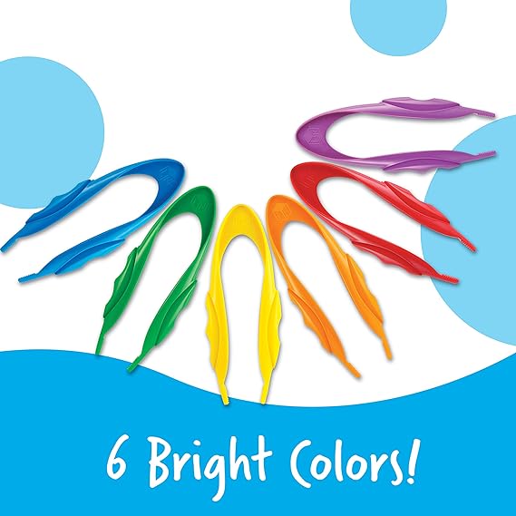 Learning Resources Jumbo Tweezers Sorting & Counting Preschool Science Homeschool Toddler Fine Motor Skill Development Set Of 13 Multi-color standart - Treasure Box Fze LLC