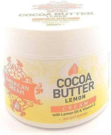 American Dream Cocoa Butter Lemon Brightening Cream Infused with Lemon Oil & Vitamin E 500mg 41 American Dream Cocoa Butter Lemon Brightening Cream Infused with Lemon Oil & Vitamin E 500mg 41