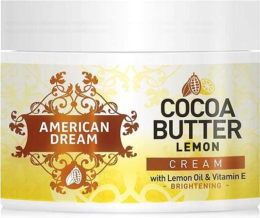 American Dream Cocoa Butter Lemon Brightening Cream Infused with Lemon Oil & Vitamin E 500mg 41 American Dream Cocoa Butter Lemon Brightening Cream Infused with Lemon Oil & Vitamin E 500mg 41