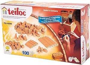 Assortment Of Bricks Learning Educational Kids Toy Brick Construction Kit (100 Pieces), Multicolour, Teifoc Tei 4090 10 139 Assortment Of Bricks Learning Educational Kids Toy Brick Construction Kit (100 Pieces), Multicolour, Teifoc Tei 4090 10 139