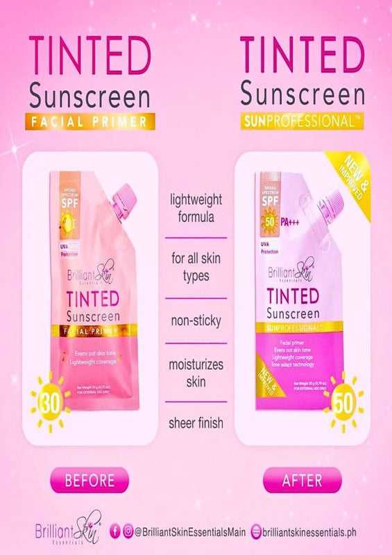 Brilliant Skin Essentials Tinted Sunscreen 20grams spf50 Sun Professional Facial Primer 49 Brilliant Skin Essentials Tinted Sunscreen 20grams spf50 Sun Professional Facial Primer 49