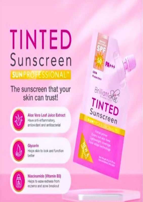 Brilliant Skin Essentials Tinted Sunscreen 20grams spf50 Sun Professional Facial Primer 49 Brilliant Skin Essentials Tinted Sunscreen 20grams spf50 Sun Professional Facial Primer 49