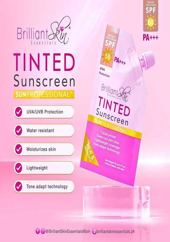 Brilliant Skin Essentials Tinted Sunscreen 20grams spf50 Sun Professional Facial Primer 49 Brilliant Skin Essentials Tinted Sunscreen 20grams spf50 Sun Professional Facial Primer 49