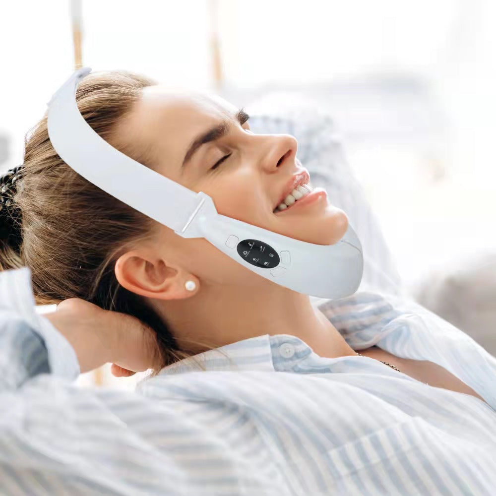 Electric V Shape Face Lifting Double Chin Reducer Ems Microcurrent Massager V Shape Face Lift Beauty Device - Treasure Box Fze LLC