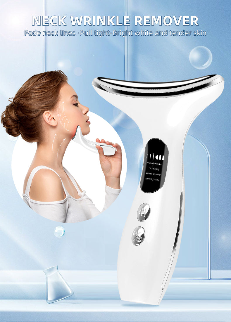 Facial Neck Lift Beauty Device RF EMS Led Photon Skin Care Anti-wrinkle Machine Face Neck Lifting Massager - Treasure Box Fze LLC