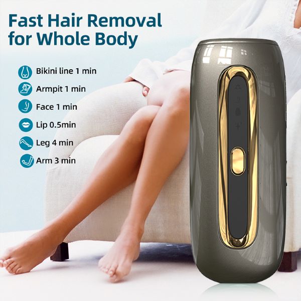 SOLARAE IPL Hair Removal Machine with Sapphire Cooling Freezing Point Hair Removal (Grey) - Treasure Box Fze LLC