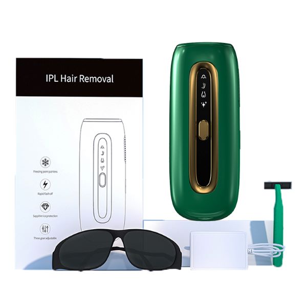 SOLARAE IPL Hair Removal Machine with Sapphire Cooling Freezing Point Hair Removal (Green) - Treasure Box Fze LLC