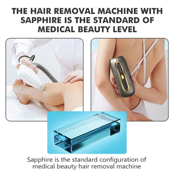 SOLARAE IPL Hair Removal Machine with Sapphire Cooling Freezing Point Hair Removal (Grey) - Treasure Box Fze LLC