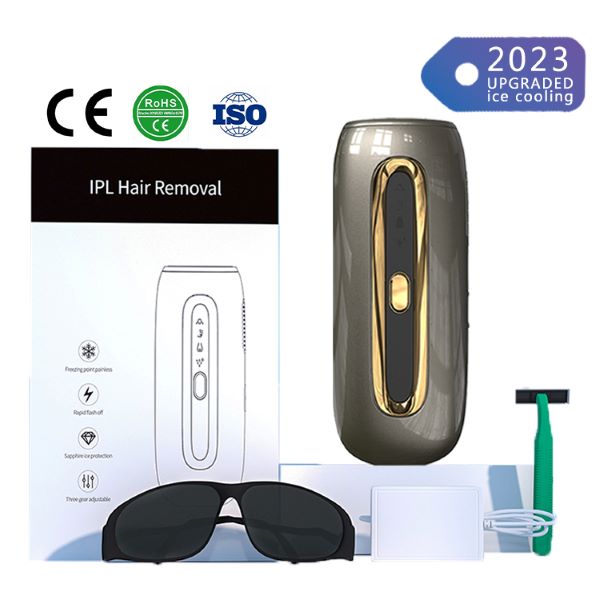 SOLARAE IPL Hair Removal Machine with Sapphire Cooling Freezing Point Hair Removal (Grey) - Treasure Box Fze LLC