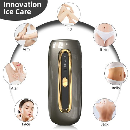 SOLARAE IPL Hair Removal Machine with Sapphire Cooling Freezing Point Hair Removal (Grey) - Treasure Box Fze LLC