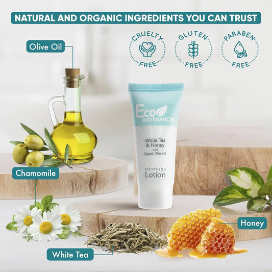 ECO BOTANICS White Tea &amp; Honey with Organic Olive Oil Lotion - Treasure Box Fze LLC