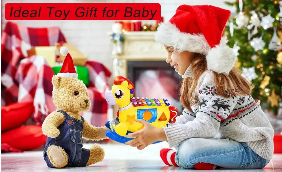 STOTOY Baby Musical Toys for 12-18 Months - Cute Pony with Xylophone Treasure Box Fze LLC