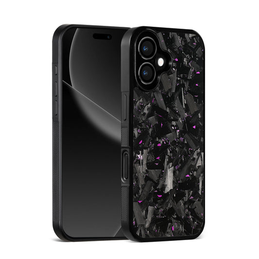 Forged Carbon Fiber iPhone 17 Air Case – Black Crystal Design with Silver Highlights | Shockproof | Slim Protective Cover | Drop-Resistant & Anti-Scratch Phone Case